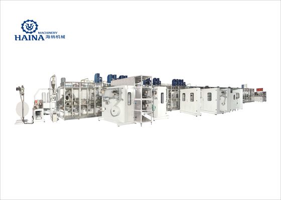 Mitsubishi PLC 0.8Mpa Adult Pants Making Machine With Stacker