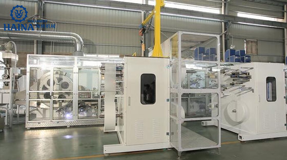 Mitsubishi PLC 0.8Mpa Adult Pants Making Machine With Stacker