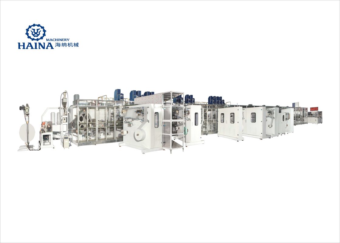 Mitsubishi PLC 0.8Mpa Adult Pants Making Machine With Stacker